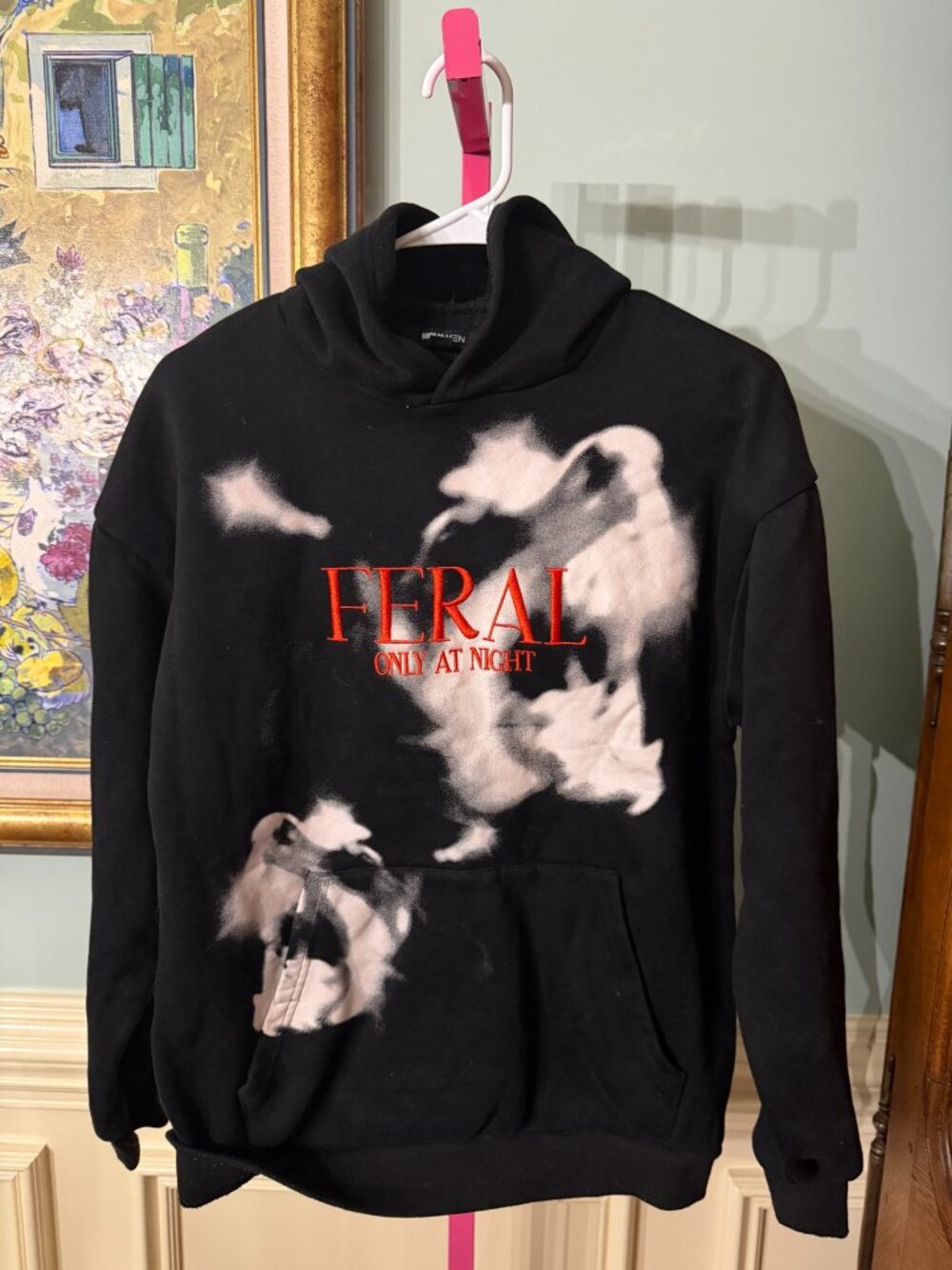NOVAMEN Feral Only at Night Graphic Hoodie Small
